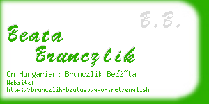 beata brunczlik business card